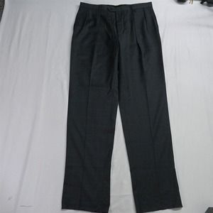 NEW Graham & Gunn 38 Gray Windowpane Suit‎ Slacks Trousers Wool Dress Pants